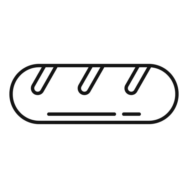 Bröd ikon, kontur stil — Stock vektor