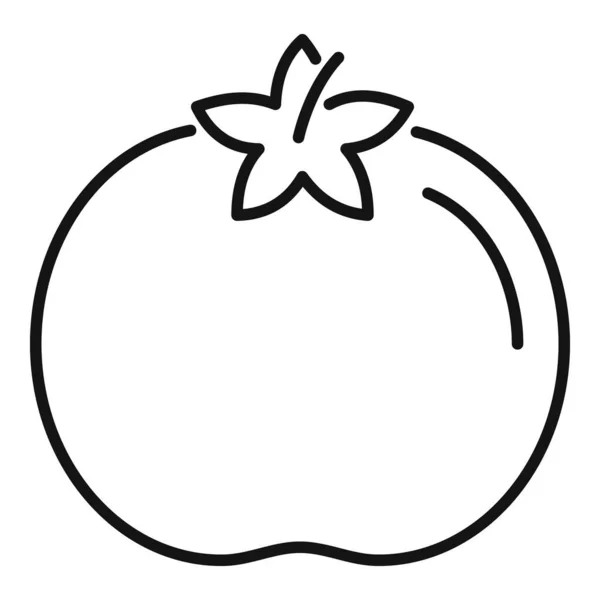 Icône tomate ferme, style contour — Image vectorielle