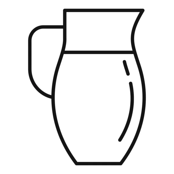 Ref. Milk jug icon, outline style — стоковый вектор