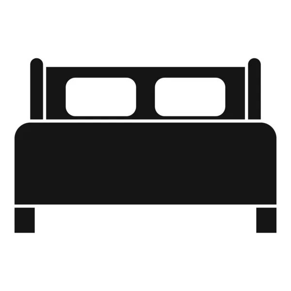 Cómodo icono de la cama de dormir, estilo simple — Vector de stock