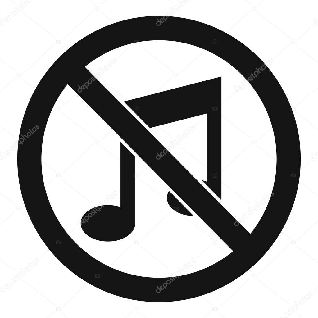 No music space icon, simple style