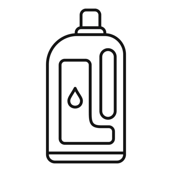 Yumuşatıcı temiz şişe simgesi, taslak biçimi — Stok Vektör