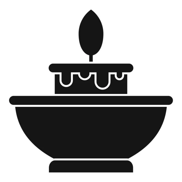 Эфирные масла икона свечи, простой стиль — стоковый вектор
