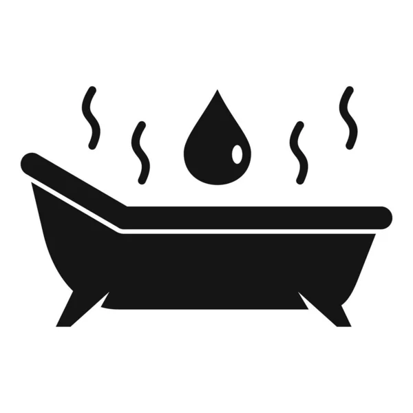 Olejki eteryczne ikona gorącej wanny, prosty styl — Wektor stockowy