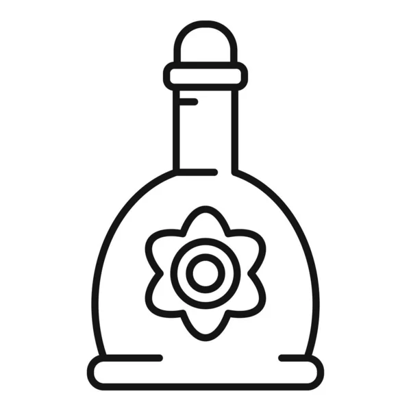 Icono de botella de aceites esenciales, estilo de esquema — Vector de stock