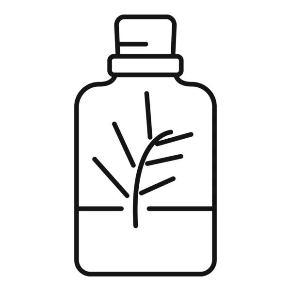 Ikona perfum olejków eterycznych, styl konturu — Wektor stockowy