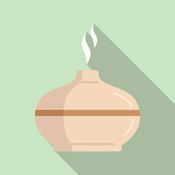 Icona diffusore aromaterapia, stile piatto — Vettoriale Stock