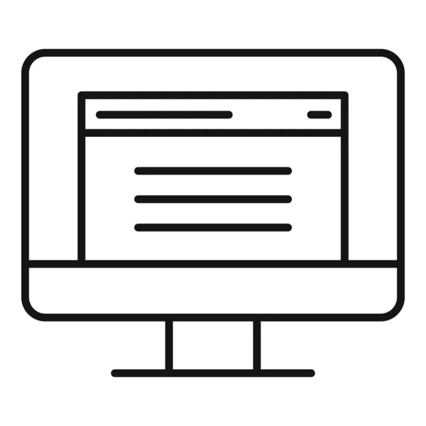 Icône du site Web du bureau à domicile, style de contour — Image vectorielle