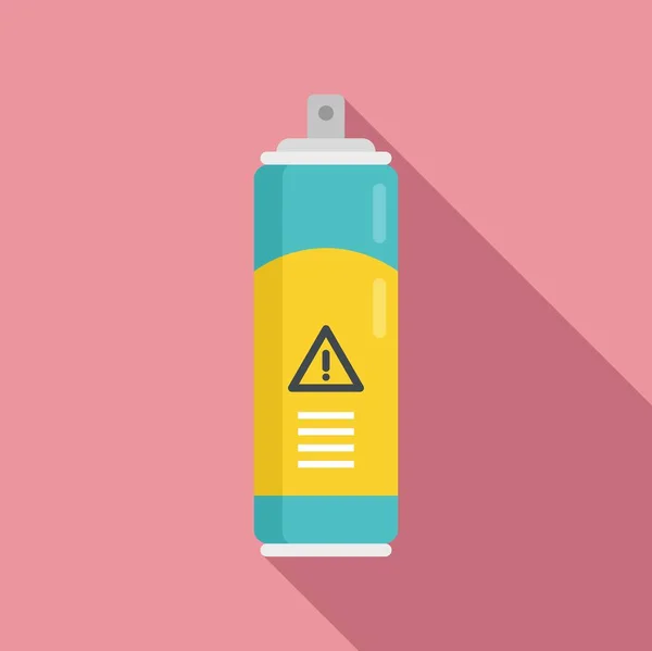 Desinfecção ícone de spray de perigo, estilo plano —  Vetores de Stock