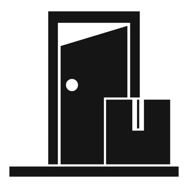 Puerta icono de entrega a domicilio, estilo simple — Vector de stock