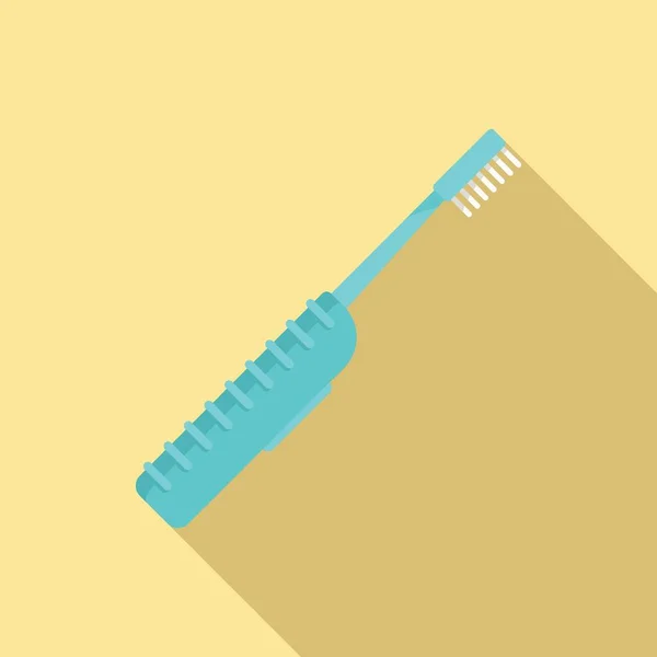 Ícone oral escova de dentes elétrica, estilo plano — Vetor de Stock