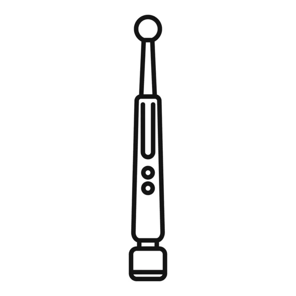 Cepillo de dientes eléctrico icono de la atención médica, estilo de esquema — Archivo Imágenes Vectoriales