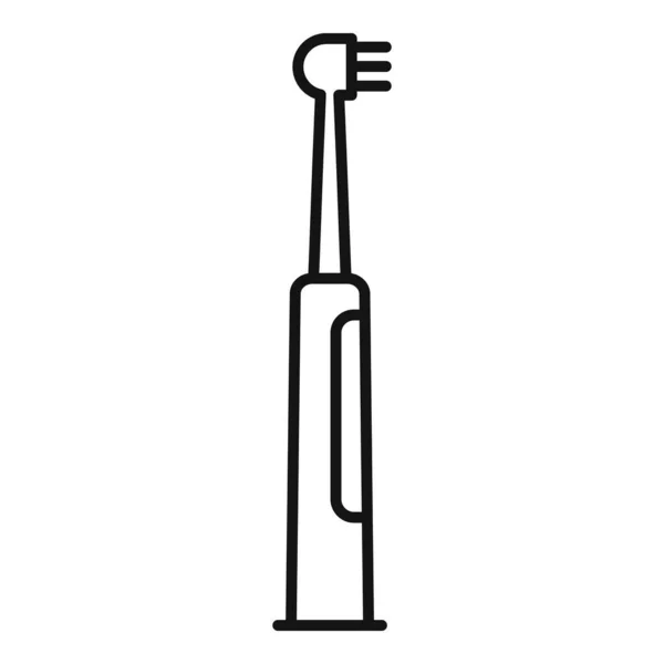 Иконка защиты зубной щетки, стиль контура — стоковый вектор