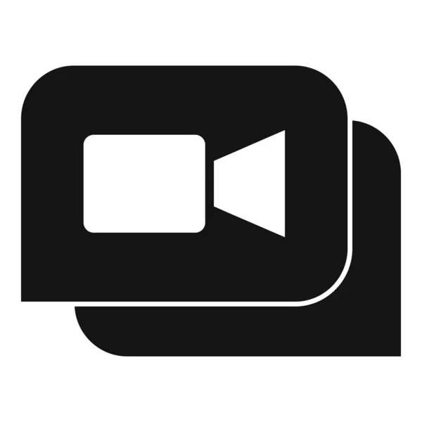 Aplicación icono de videollamada, estilo simple — Vector de stock