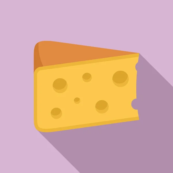 Icono tipo queso, estilo plano — Archivo Imágenes Vectoriales