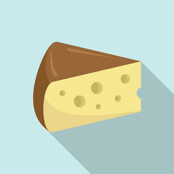 Icono de ricotta de queso, estilo plano — Vector de stock