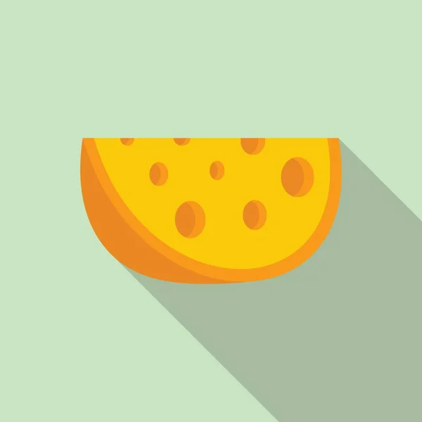 Queso icono francés, estilo plano — Vector de stock