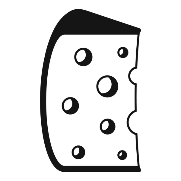 Сыр чеддер икона, простой стиль — стоковый вектор