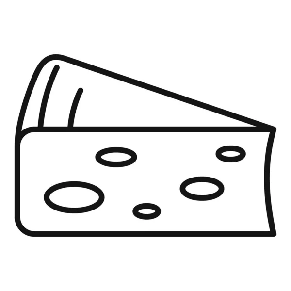 Icône fromage, style contour — Image vectorielle
