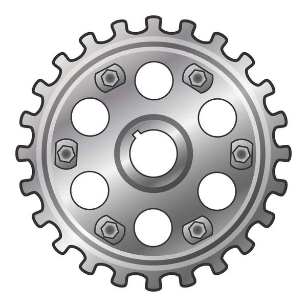 Car motor gear icon, cartoon style — Stock Vector