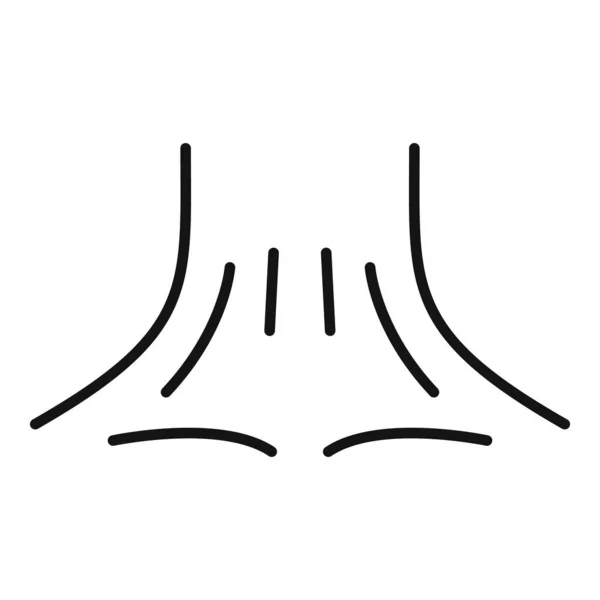 Icône de levage du cou, style contour — Image vectorielle