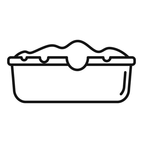 Baking cake icon, outline style — Stock Vector