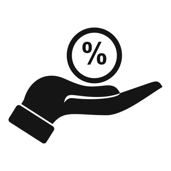 Ícone percentual de bônus, estilo simples — Vetor de Stock