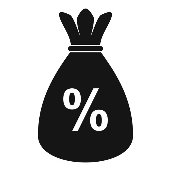 Prodej bonusové peníze taška ikona, jednoduchý styl — Stockový vektor