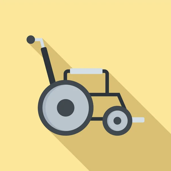 Icône moderne en fauteuil roulant, style plat — Image vectorielle