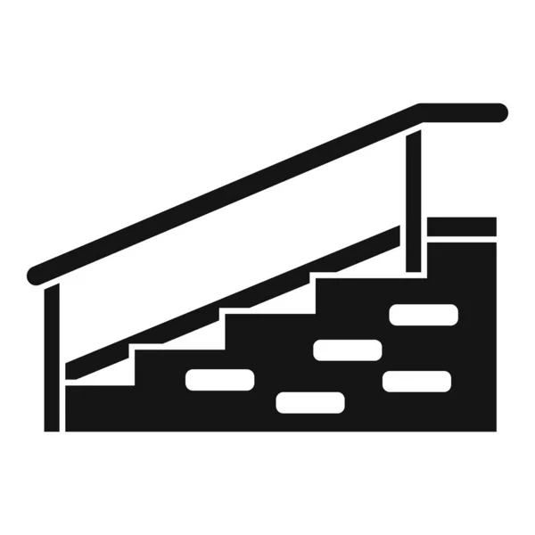 Escaleras del hospital con icono de la barra, estilo simple — Vector de stock