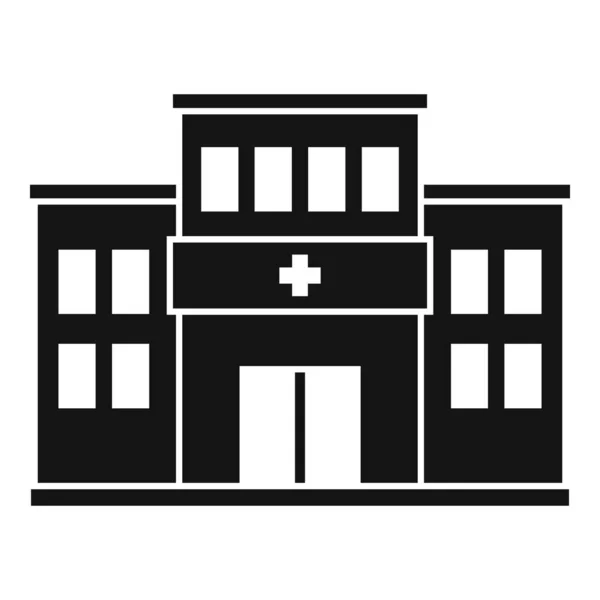 Gehandicapte ziekenhuis icoon, eenvoudige stijl — Stockvector