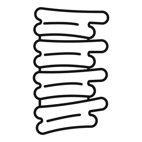 Icono de columna vertebral, estilo de esquema — Archivo Imágenes Vectoriales