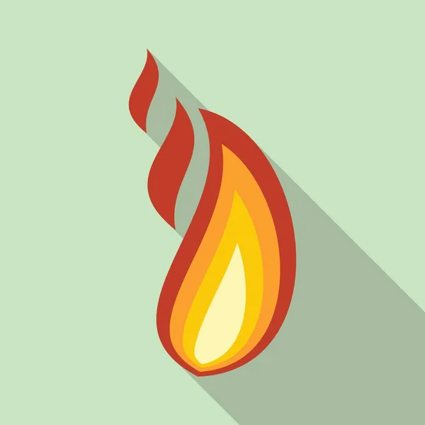 Ateş Alevi simgesi, düz stil — Stok Vektör