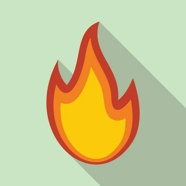 Φωτιά φλόγα εικονίδιο καπνού, επίπεδη στυλ — Διανυσματικό Αρχείο