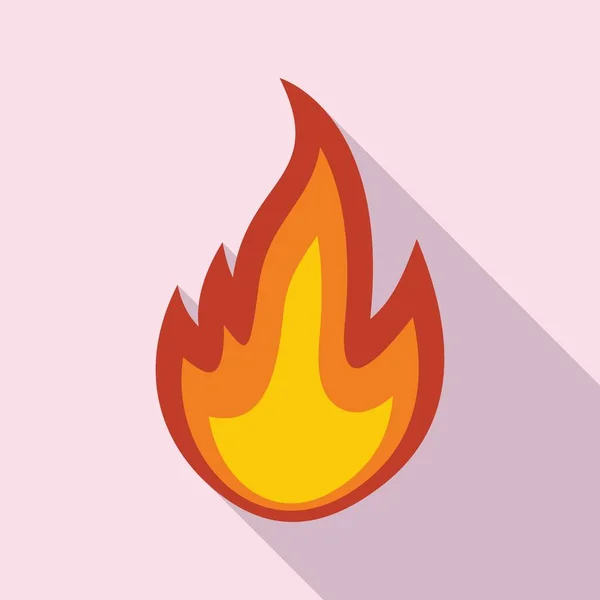 Ikona energii ognia, płaski styl — Wektor stockowy