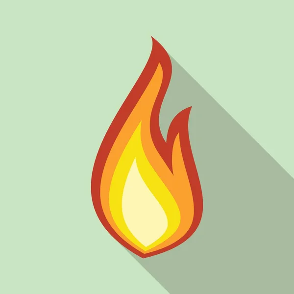 Icône explosion flamme de feu, style plat — Image vectorielle