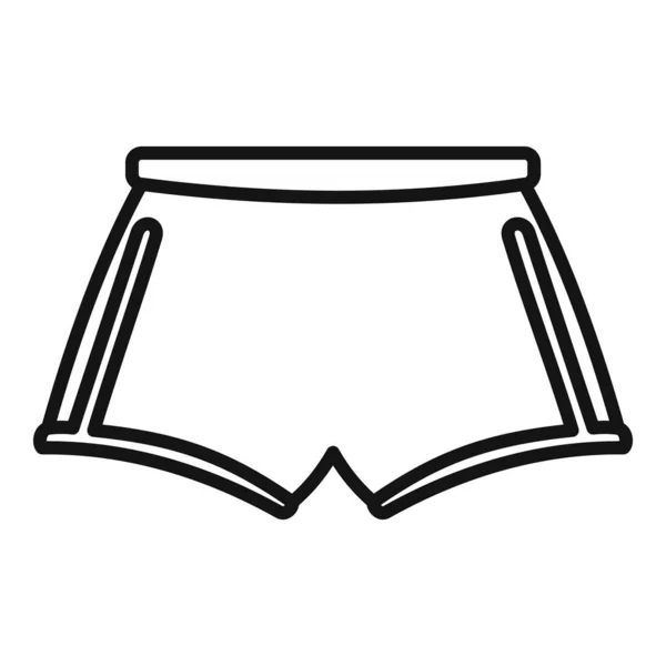 Lanzar icono de pantalones cortos, estilo de contorno — Archivo Imágenes Vectoriales