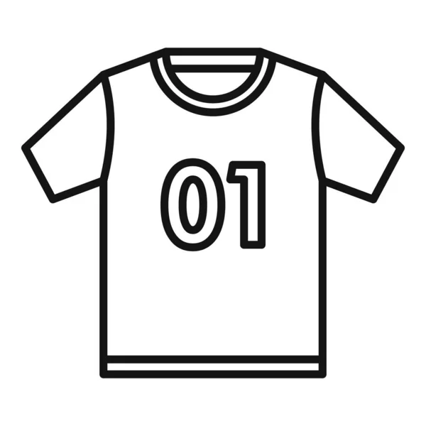 Icono de camisa de lanzamiento, estilo de contorno — Vector de stock