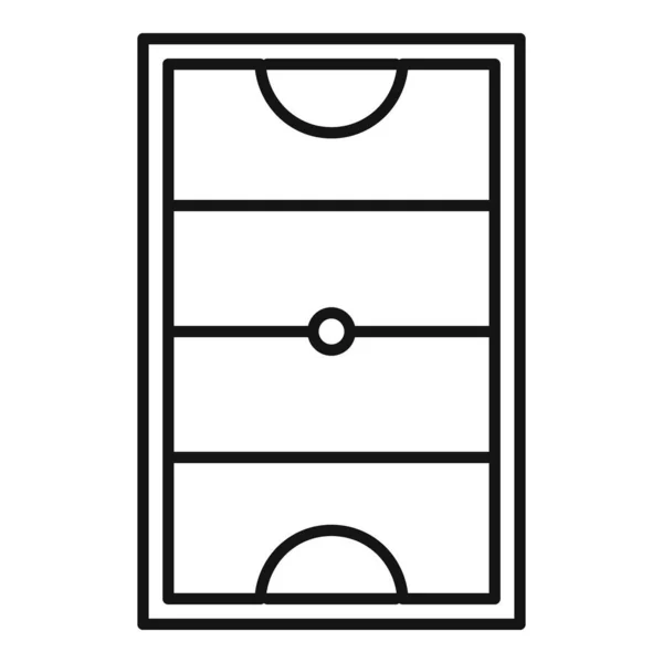Icono de campo de lanzamiento, estilo de contorno — Vector de stock