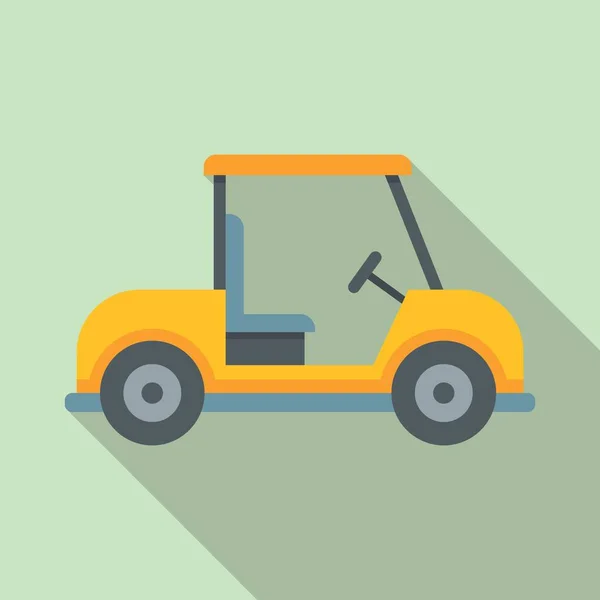 Golf cart icon, flat style — Stock Vector