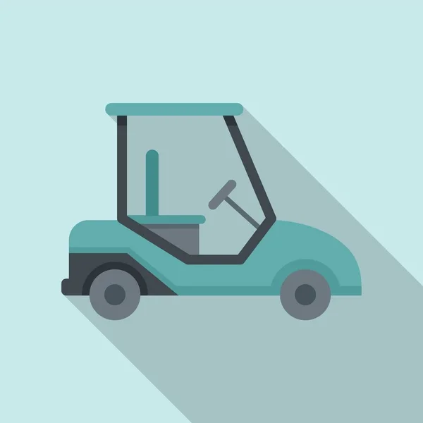Icône auto chariot de golf, style plat — Image vectorielle