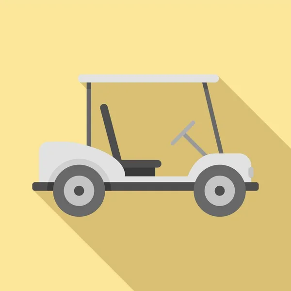 Golf Cart Spiel Ikone, flacher Stil — Stockvektor