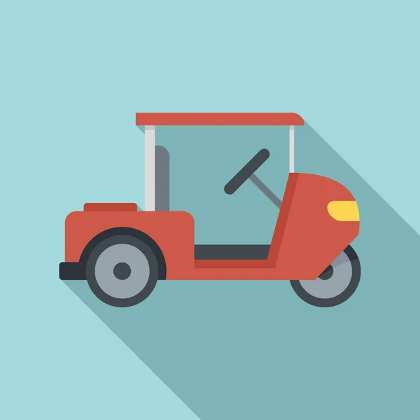 Icône de caddie de chariot de golf, style plat — Image vectorielle