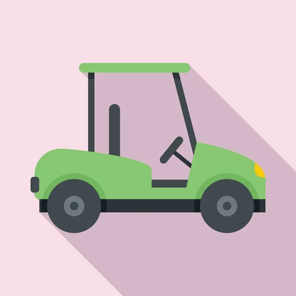Golfvagn väska ikon, platt stil — Stock vektor