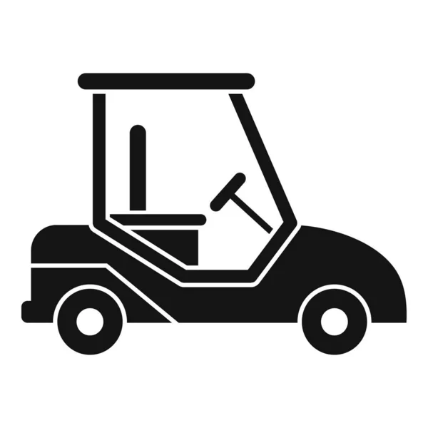 Golf Cart Auto-Ikone, einfacher Stil — Stockvektor