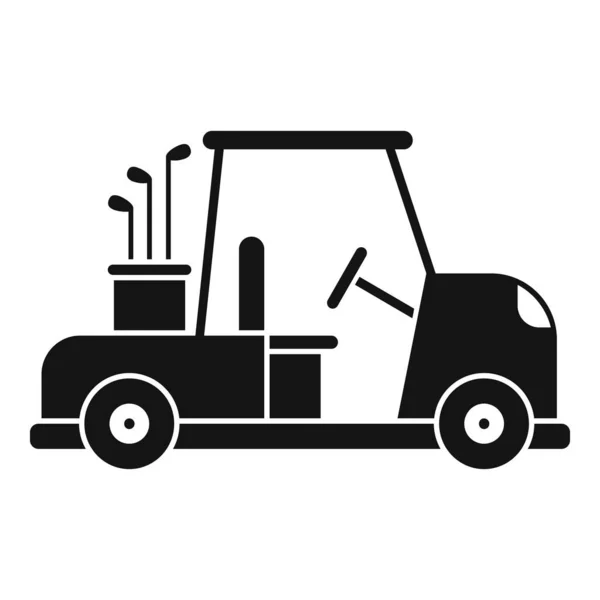 Icône de véhicule de voiturette de golf, style simple — Image vectorielle