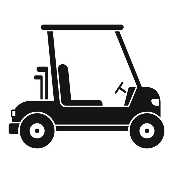 Golf Cart Drive Ikone, einfacher Stil — Stockvektor