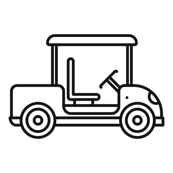 Golf-Cart-Ikone, Outline-Stil — Stockvektor