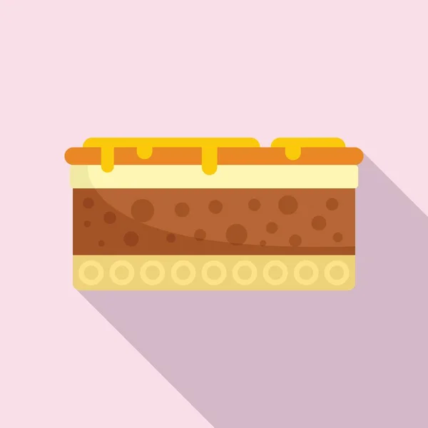 Grecia moussaka comida icono, estilo plano — Vector de stock