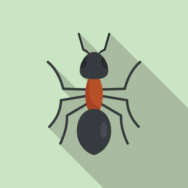 Gräs myra ikon, platt stil — Stock vektor